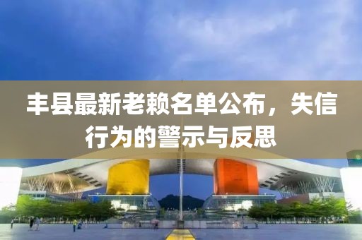 豐縣最新老賴名單公布，失信行為的警示與反思