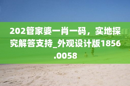 202管家婆一肖一碼，實(shí)地探究解答支持_外觀設(shè)計(jì)版1856.0058