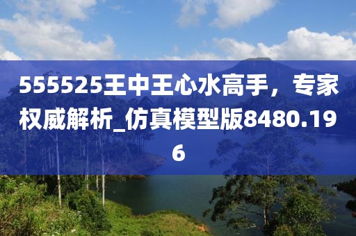 555525王中王心水高手，專家權(quán)威解析_仿真模型版8480.196