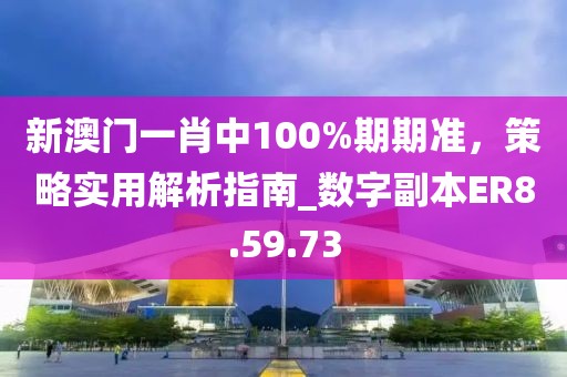 新澳門一肖中100%期期準(zhǔn)，策略實(shí)用解析指南_數(shù)字副本ER8.59.73