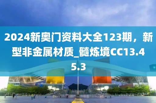 2024新奧門資料大全123期，新型非金屬材質(zhì)_髓煉境CC13.45.3