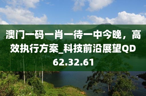 澳門(mén)一碼一肖一待一中今晚，高效執(zhí)行方案_科技前沿展望QD62.32.61