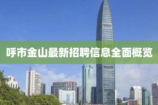 呼市金山最新招聘信息全面概覽