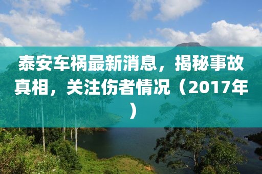 泰安車禍最新消息，揭秘事故真相，關注傷者情況（2017年）