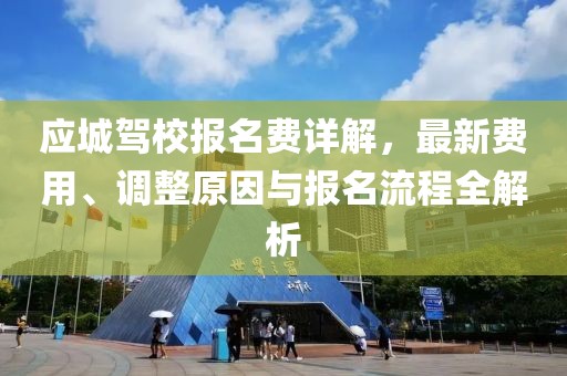 應(yīng)城駕校報名費詳解，最新費用、調(diào)整原因與報名流程全解析