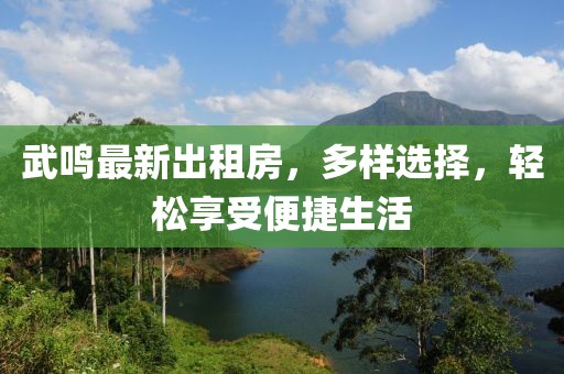 武鳴最新出租房，多樣選擇，輕松享受便捷生活