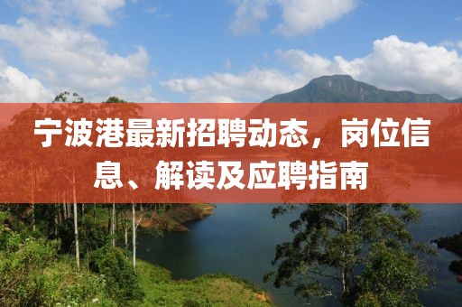 寧波港最新招聘動(dòng)態(tài)，崗位信息、解讀及應(yīng)聘指南