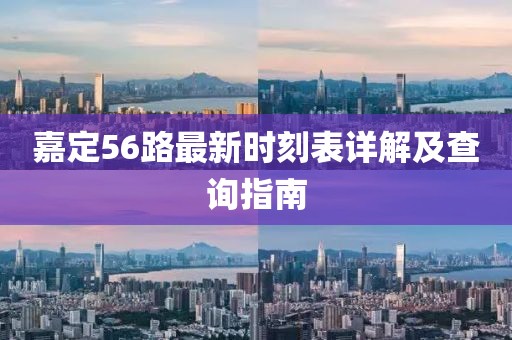 嘉定56路最新時刻表詳解及查詢指南