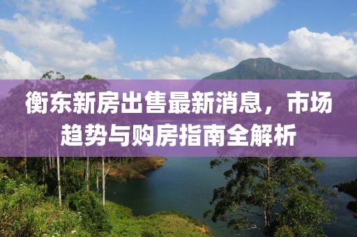 衡東新房出售最新消息，市場趨勢與購房指南全解析