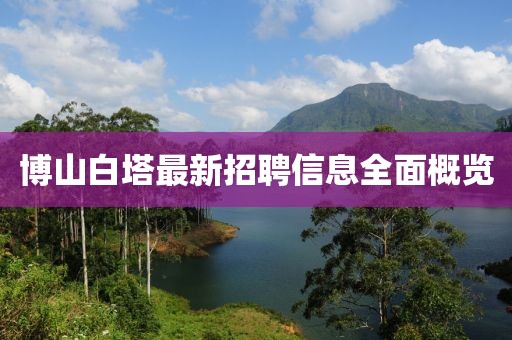 博山白塔最新招聘信息全面概覽