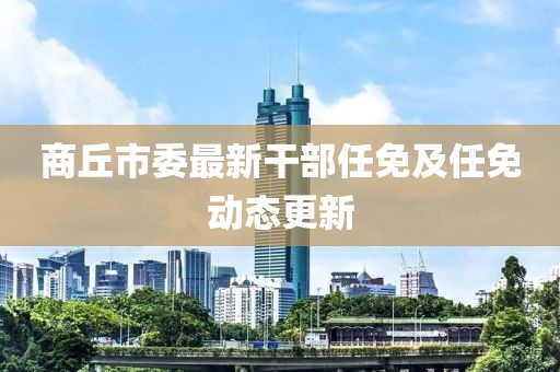 商丘市委最新干部任免及任免動態(tài)更新