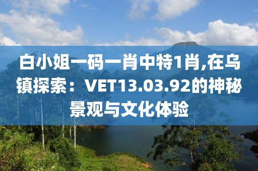 白小姐一碼一肖中特1肖,在烏鎮(zhèn)探索：VET13.03.92的神秘景觀與文化體驗