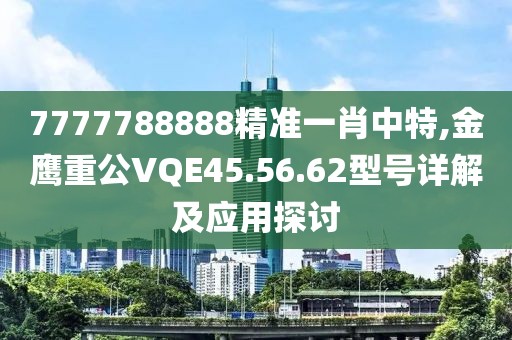 7777788888精準(zhǔn)一肖中特,金鷹重公VQE45.56.62型號(hào)詳解及應(yīng)用探討