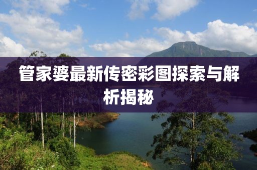 管家婆最新傳密彩圖探索與解析揭秘