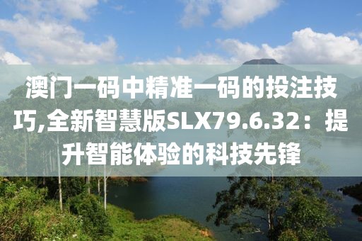 澳門(mén)一碼中精準(zhǔn)一碼的投注技巧,全新智慧版SLX79.6.32：提升智能體驗(yàn)的科技先鋒