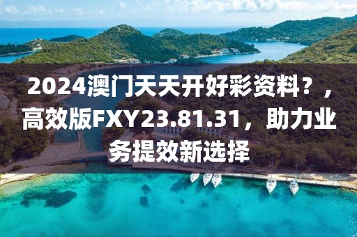 2024澳門天天開好彩資料？,高效版FXY23.81.31，助力業(yè)務提效新選擇