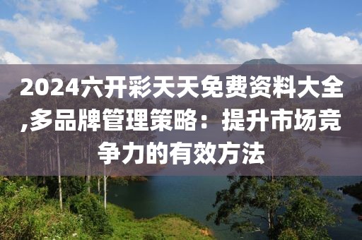 2024六開彩天天免費(fèi)資料大全,多品牌管理策略：提升市場競爭力的有效方法