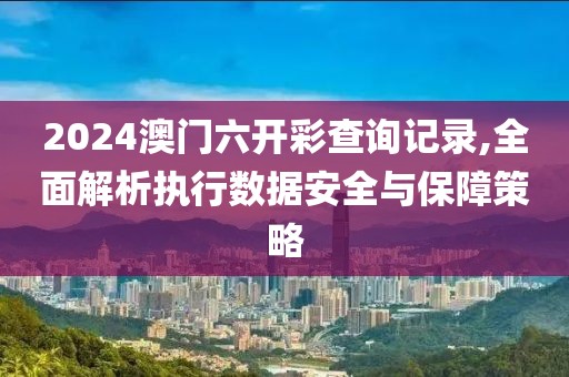 2024澳門(mén)六開(kāi)彩查詢記錄,全面解析執(zhí)行數(shù)據(jù)安全與保障策略