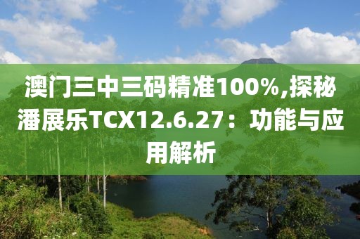 澳門三中三碼精準100%,探秘潘展樂TCX12.6.27：功能與應(yīng)用解析