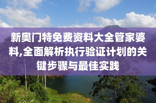 新奧門特免費(fèi)資料大全管家婆料,全面解析執(zhí)行驗(yàn)證計(jì)劃的關(guān)鍵步驟與最佳實(shí)踐