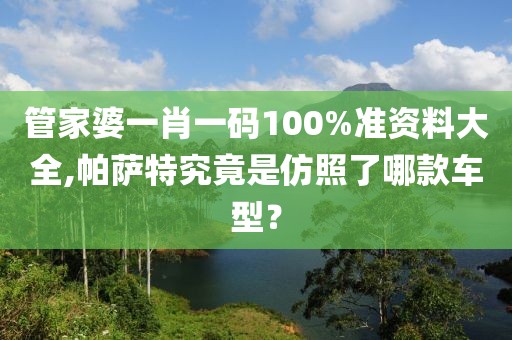 管家婆一肖一碼100%準資料大全,帕薩特究竟是仿照了哪款車型？