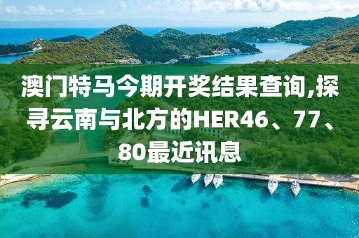 澳門特馬今期開獎(jiǎng)結(jié)果查詢,探尋云南與北方的HER46、77、80最近訊息