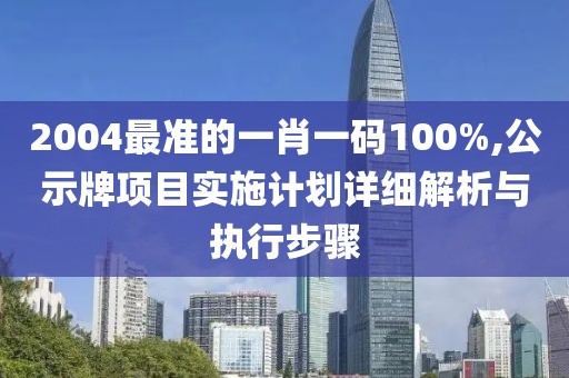 2004最準(zhǔn)的一肖一碼100%,公示牌項目實施計劃詳細(xì)解析與執(zhí)行步驟