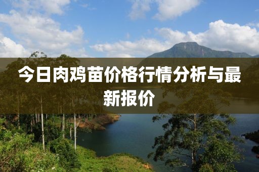 今日肉雞苗價格行情分析與最新報價