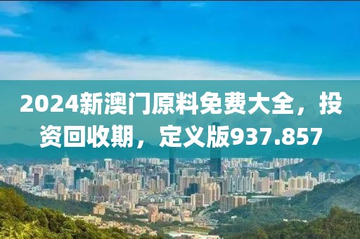 2024新澳門原料免費(fèi)大全，投資回收期，定義版937.857