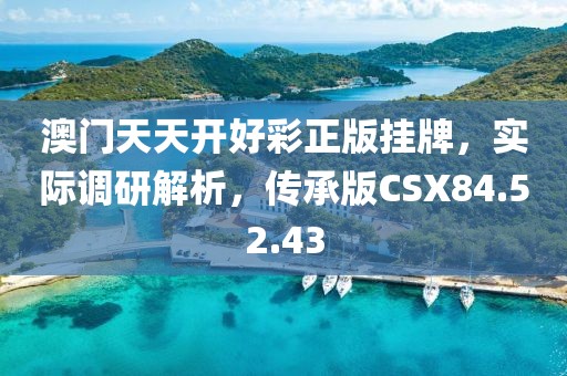 澳門天天開好彩正版掛牌，實際調(diào)研解析，傳承版CSX84.52.43