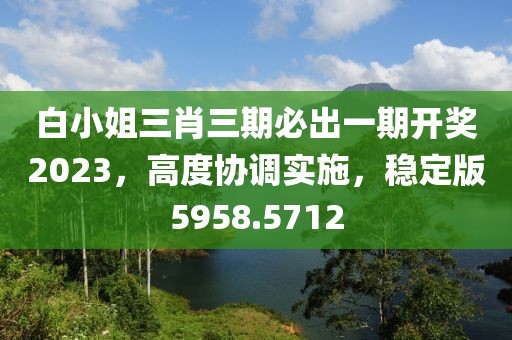 白小姐三肖三期必出一期開獎2023，高度協(xié)調(diào)實施，穩(wěn)定版5958.5712