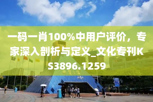 一碼一肖100%中用戶評價，專家深入剖析與定義_文化?？疜S3896.1259